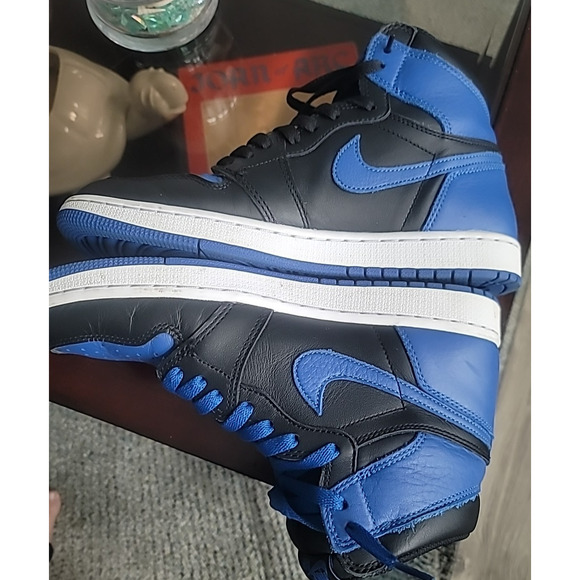 Nike Retro Jordan 1 Mid Black Royal Blue Size 9 Mens 555088-007 2017 main image 6